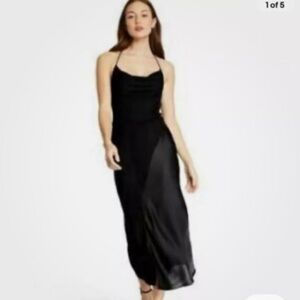 Cushnie for Target Size 12 Black Slip Dress with Back bow NWT